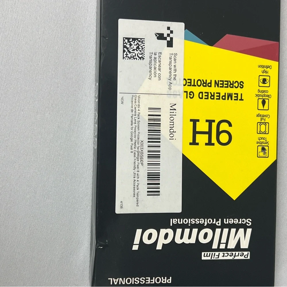 Milomdoi Google Pixel 8 Tempered Glass Screen Protector 8 Pack Bundle NEW
